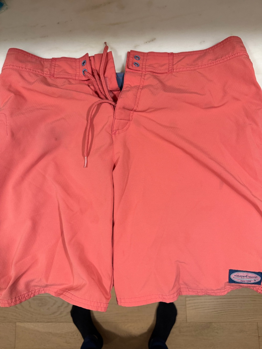 Vineyard Vines Men's Coral-Orange Swim Board Shorts
